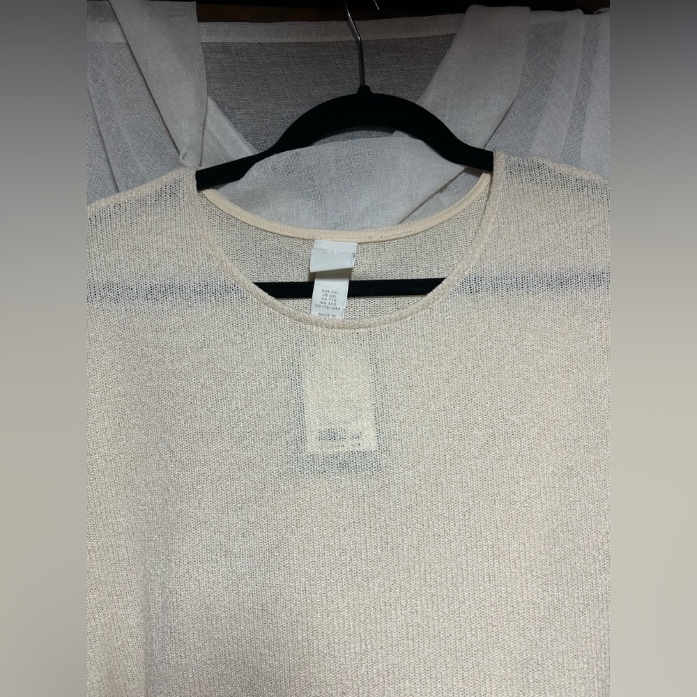 H&M Elegant Cream Knit Top, XXL